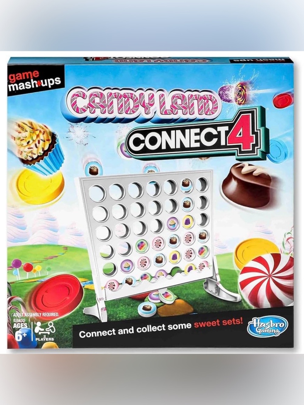Hasbro Candyland/Connect 4 Mash up game. New & Sealed. Age 6 & up. 2 players.